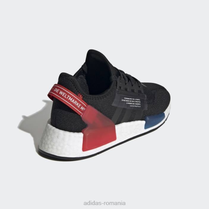 Adidas nmd-r1 v2 pantofi alb moda copii alb negru 2JBN11232