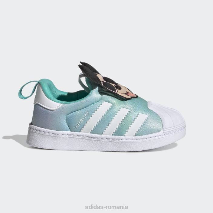 Adidas pantofi adidas mint rush superstar 360 disney copii mint rush/negru/alb 2JBN11553