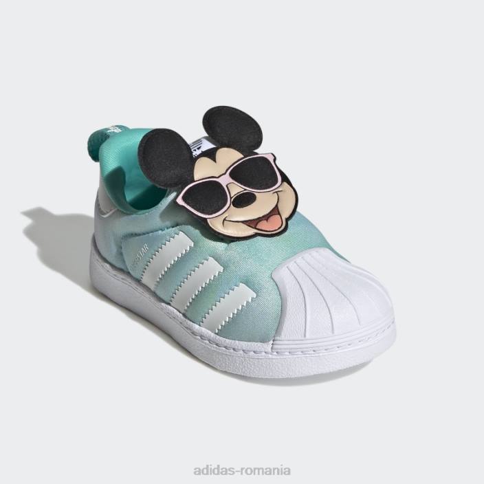 Adidas pantofi adidas mint rush superstar 360 disney copii mint rush/negru/alb 2JBN11553