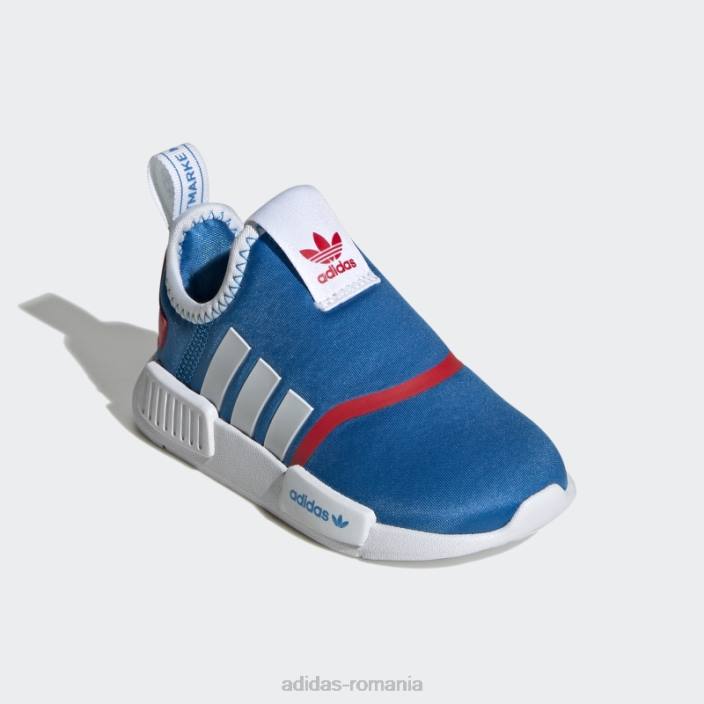 Adidas pantofi adidas nmd 360 blue rush copii papură albastră/alb/roșu 2JBN18147