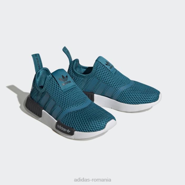 Adidas pantofi adidas nmd 360 teal copii teal/negru 2JBN11199