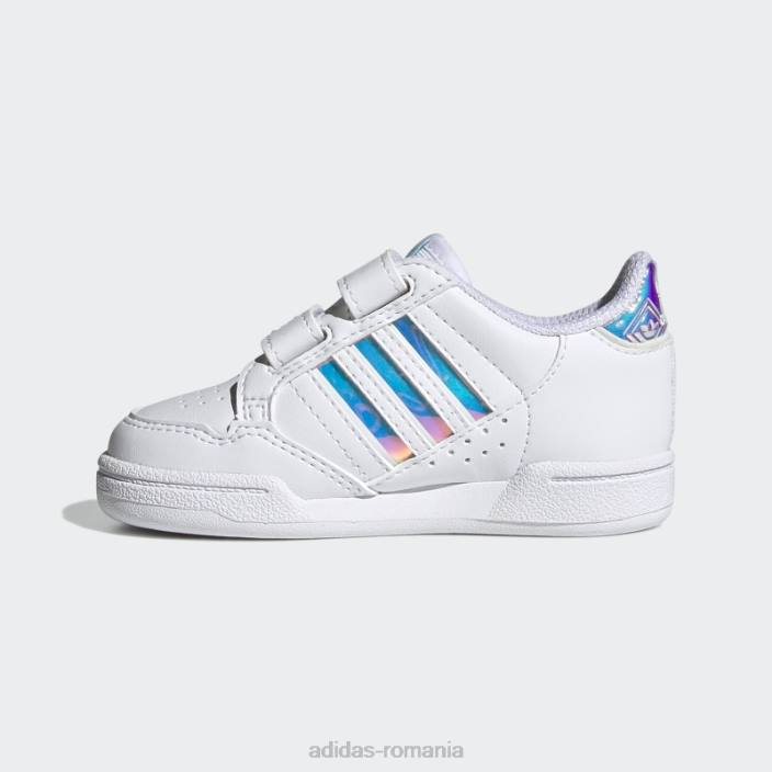 Adidas pantofi albi continental 80 dungi copii alb/aqua 2JBN18118