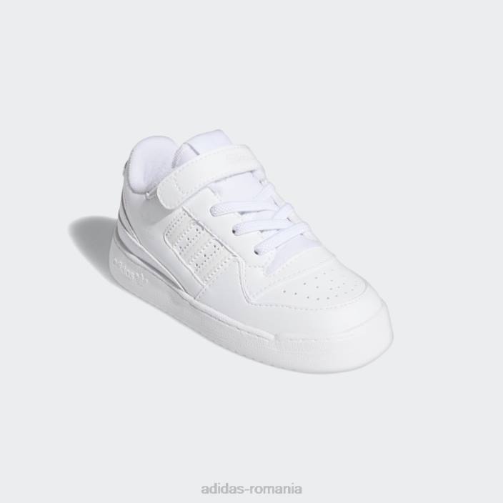 Adidas pantofi albi forum low copii alb 2JBN17729