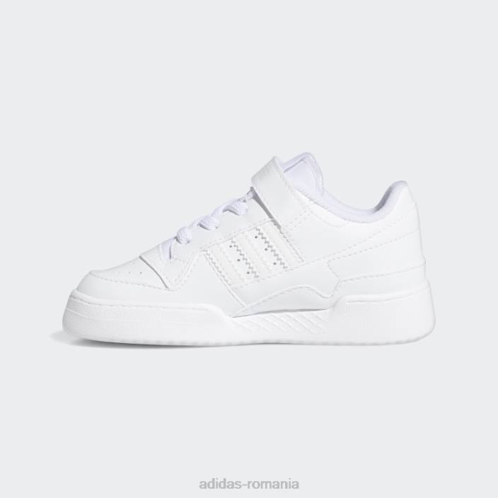 Adidas pantofi albi forum low copii alb 2JBN17729