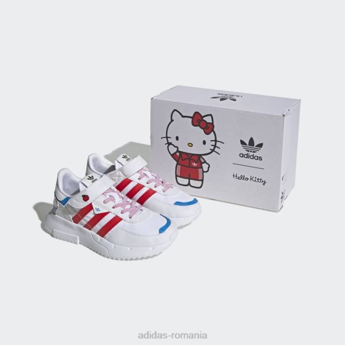 Adidas pantofi albi hello kitty retropy f2 copii alb/rosu/negru 2JBN18112
