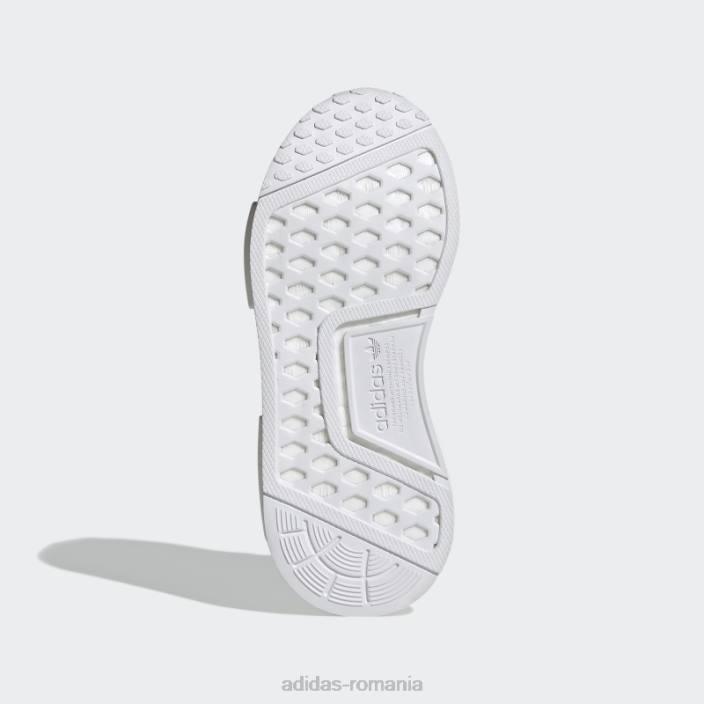 Adidas pantofi albi nmd-r1 rafinati copii alb/gri 2JBN11212