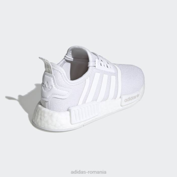 Adidas pantofi albi nmd-r1 rafinati copii alb/gri 2JBN11212