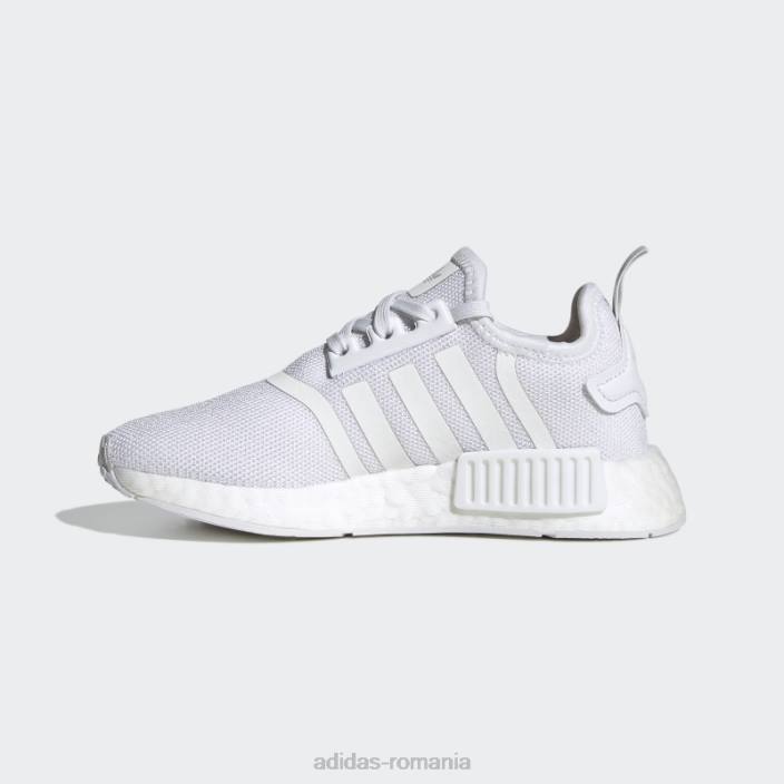 Adidas pantofi albi nmd-r1 rafinati copii alb/gri 2JBN11212