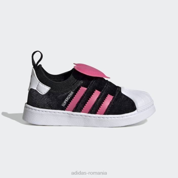 Adidas pantofi albi superstar 360 2.0 copii negru/magenta/alb 2JBN11234