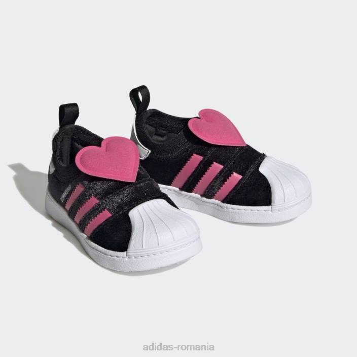 Adidas pantofi albi superstar 360 2.0 copii negru/magenta/alb 2JBN11234