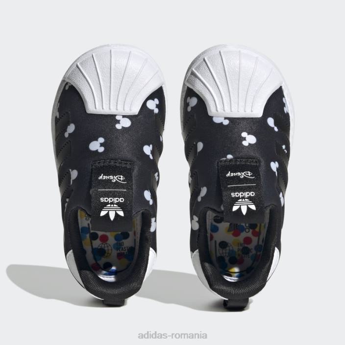 Adidas pantofi albi superstar 360 copii alb/rosu/negru 2JBN17795