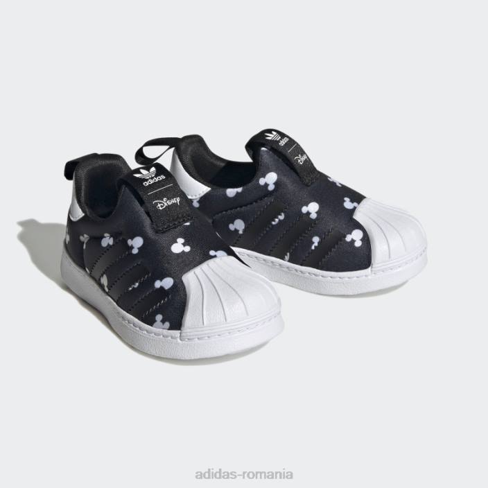 Adidas pantofi albi superstar 360 copii alb/rosu/negru 2JBN17795