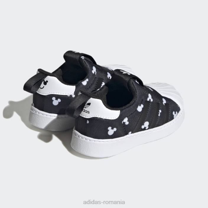 Adidas pantofi albi superstar 360 copii alb/rosu/negru 2JBN17795