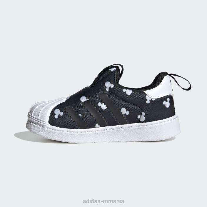 Adidas pantofi albi superstar 360 copii alb/rosu/negru 2JBN17795