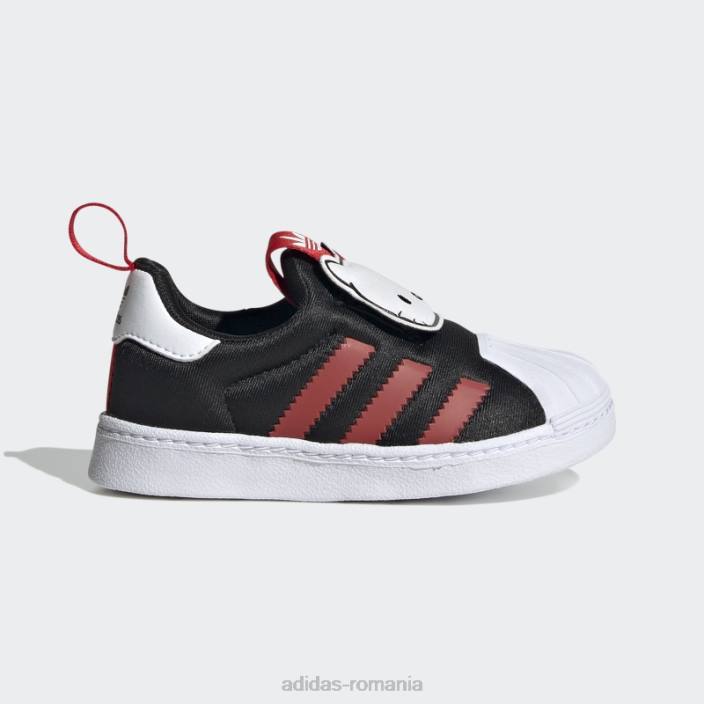 Adidas pantofi albi superstar 360 de modă copii negru/rosu/alb 2JBN11191