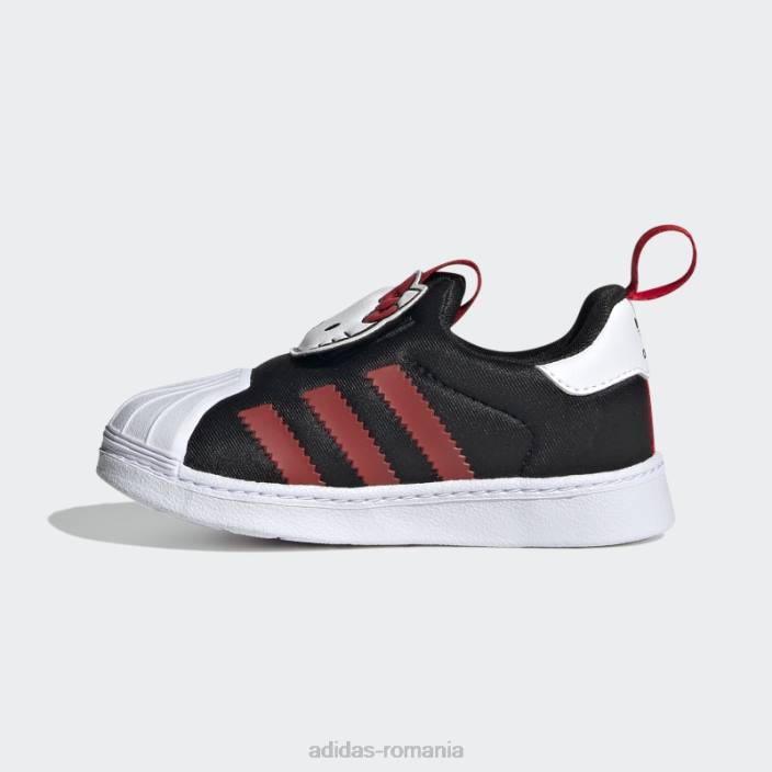 Adidas pantofi albi superstar 360 de modă copii negru/rosu/alb 2JBN11191