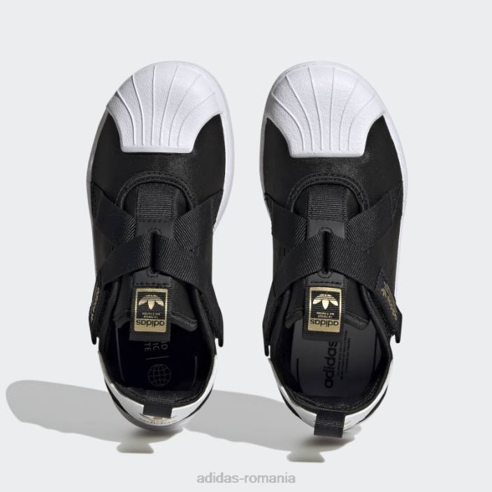 Adidas pantofi albi superstar 360 eleganti copii negru/auriu metalic/alb 2JBN11109
