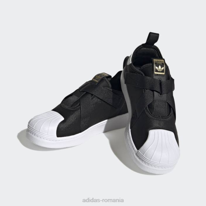 Adidas pantofi albi superstar 360 eleganti copii negru/auriu metalic/alb 2JBN11109