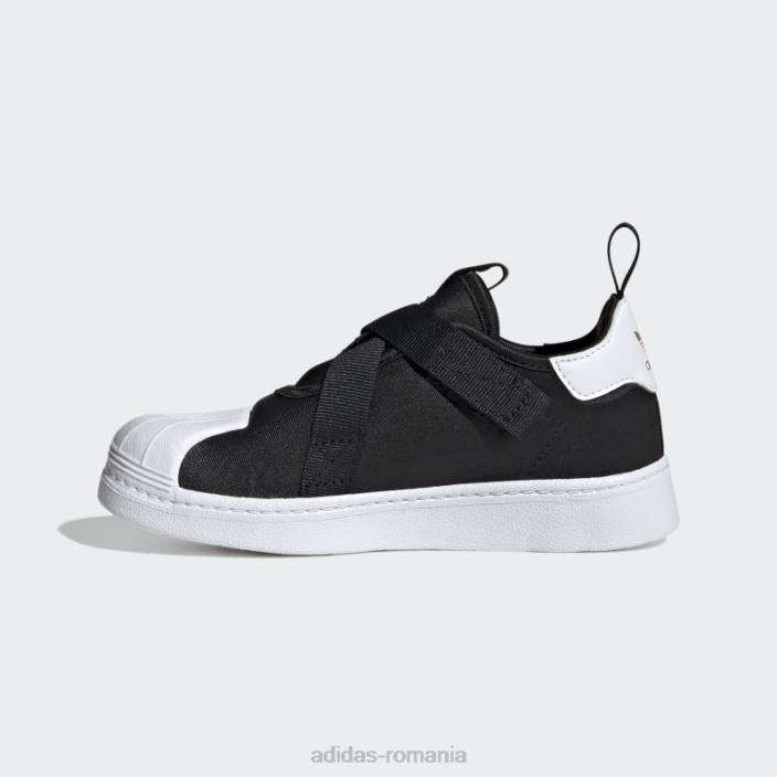Adidas pantofi albi superstar 360 eleganti copii negru/auriu metalic/alb 2JBN11109