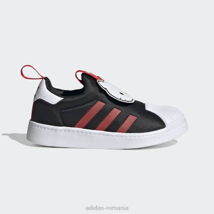 Adidas pantofi albi superstar 360 moda copii negru/rosu/alb 2JBN18247
