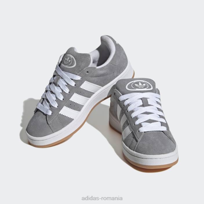 Adidas pantofi campus anii 00 albi copii gri/alb 2JBN11216