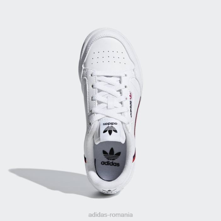 Adidas pantofi continental 80 alb copii alb/stacojiu/marin 2JBN18265