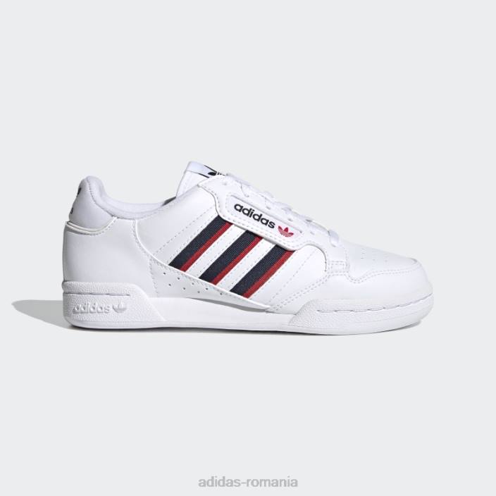 Adidas pantofi continental 80 dungi albi copii alb/marinier/rosu 2JBN18157