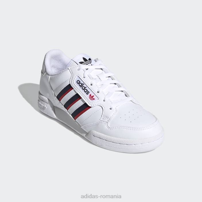 Adidas pantofi continental 80 dungi albi copii alb/marinier/rosu 2JBN18157