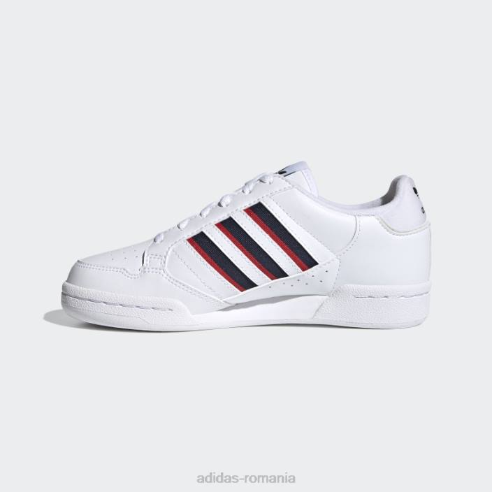 Adidas pantofi continental 80 dungi albi copii alb/marinier/rosu 2JBN18157
