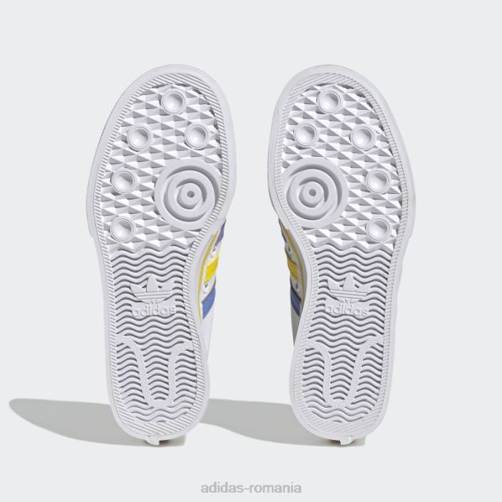 Adidas pantofi cu platformă nizza albi la modă copii alb/galben 2JBN11302