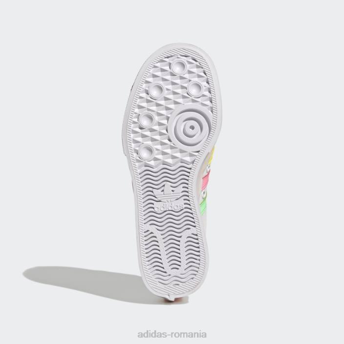Adidas pantofi cu platformă nizza beam roz copii alb/galben/roz fascicul 2JBN18075