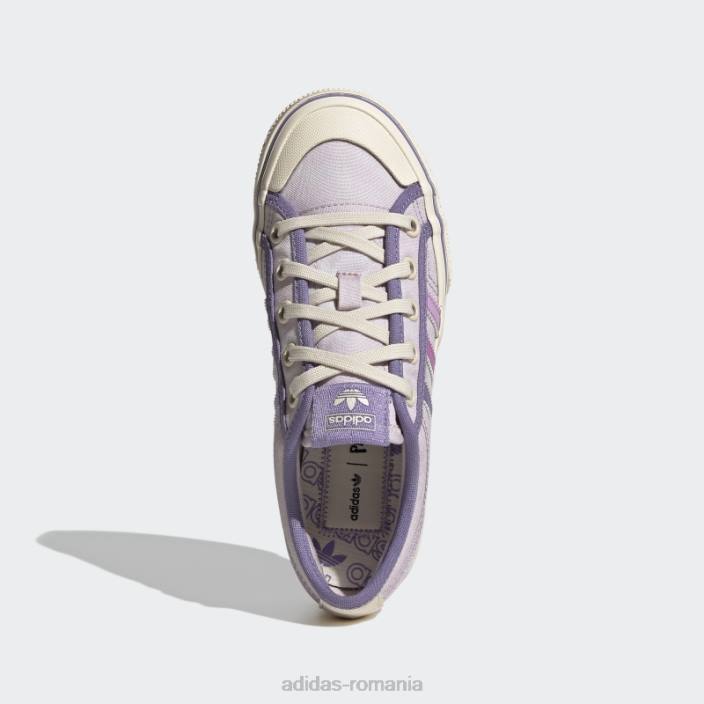 Adidas pantofi cu platformă nizza roz copii roz/liliac/alb 2JBN18098