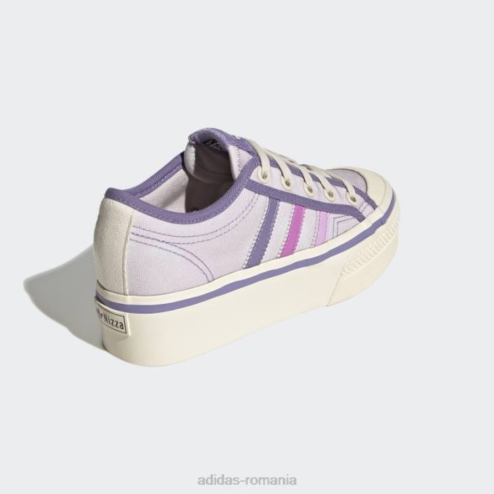 Adidas pantofi cu platformă nizza roz copii roz/liliac/alb 2JBN18098