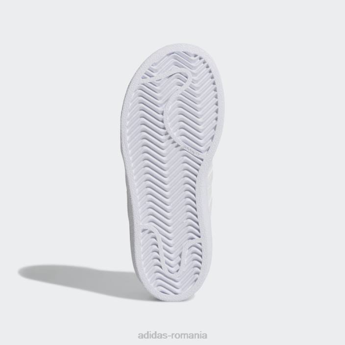 Adidas pantofi de fundație superstar albi copii alb 2JBN11558