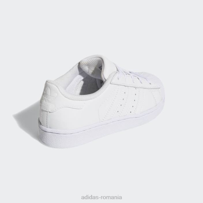 Adidas pantofi de fundație superstar albi copii alb 2JBN11558