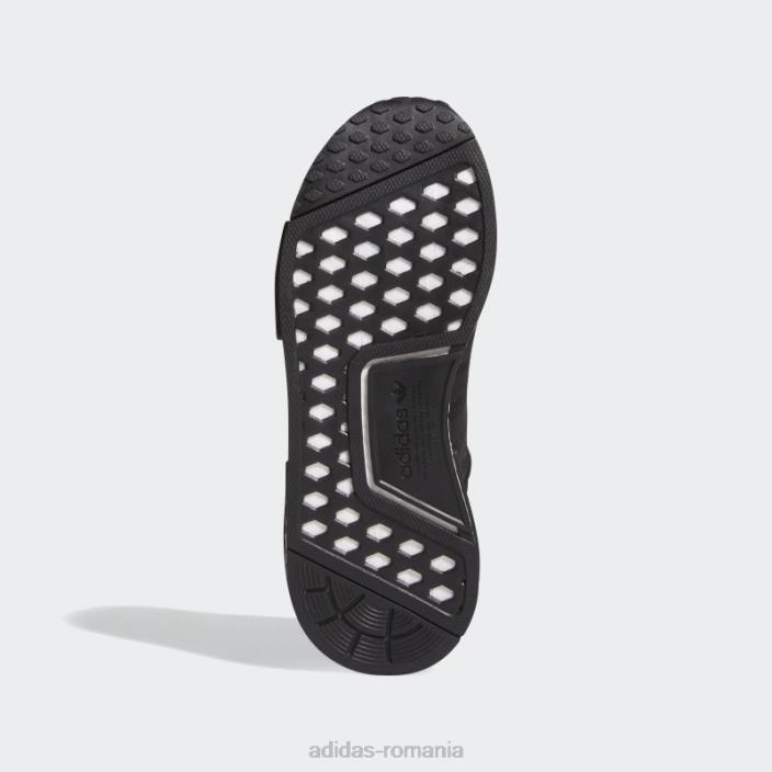 Adidas pantofi eleganti nmd-r1 rafinati albi copii alb negru 2JBN11058