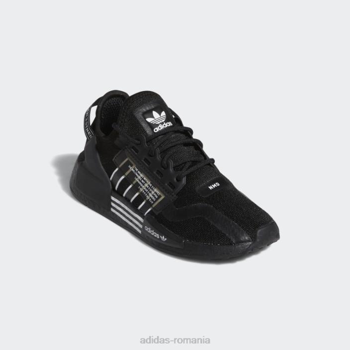 Adidas pantofi eleganti nmd-r1 v2 albi copii alb negru 2JBN11181