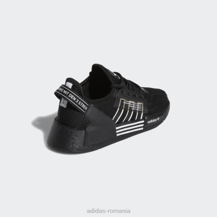 Adidas pantofi eleganti nmd-r1 v2 albi copii alb negru 2JBN11181