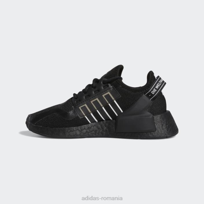 Adidas pantofi eleganti nmd-r1 v2 albi copii alb negru 2JBN11181