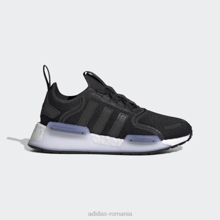 Adidas pantofi eleganti nmd-v3 albi copii alb negru 2JBN18201