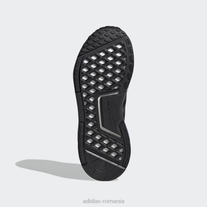 Adidas pantofi eleganti nmd-v3 albi copii alb negru 2JBN18201