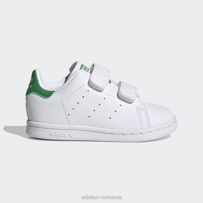 Adidas pantofi eleganti stan smith verzi copii alb/verde 2JBN11257
