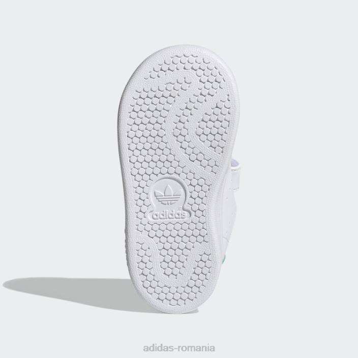 Adidas pantofi eleganti stan smith verzi copii alb/verde 2JBN11257