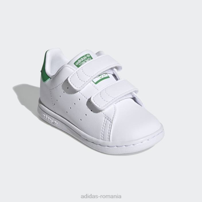 Adidas pantofi eleganti stan smith verzi copii alb/verde 2JBN11257