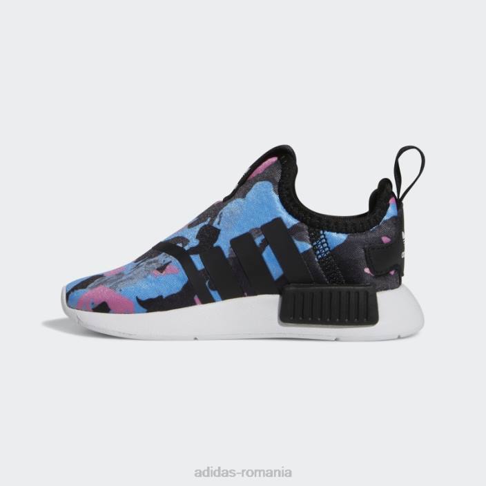 Adidas pantofi fashion nmd 360 alb copii alb negru 2JBN11471