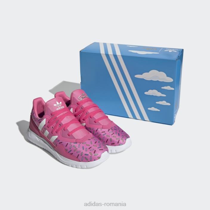 Adidas pantofi flex originali roz adidas copii roz/alb 2JBN18093