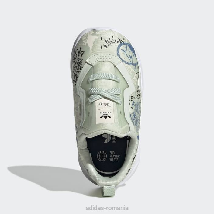 Adidas pantofi flex verzi x disney originals fierbinți copii verde/negru/alb 2JBN18120