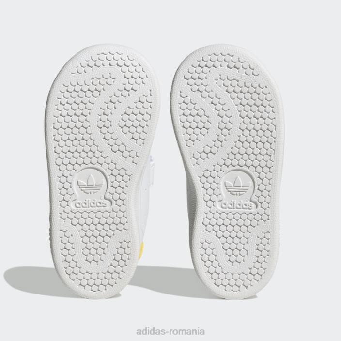Adidas pantofi galbeni stan smith copii alb/galben 2JBN17907