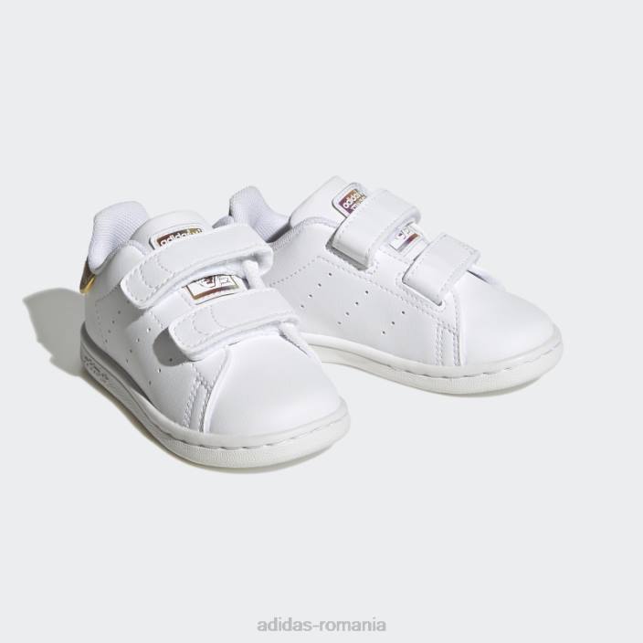 Adidas pantofi galbeni stan smith copii alb/galben 2JBN17907