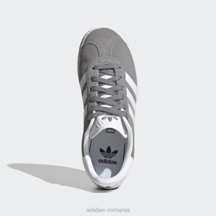 Adidas pantofi gazel gri copii gri/alb/auriu metalic 2JBN17764